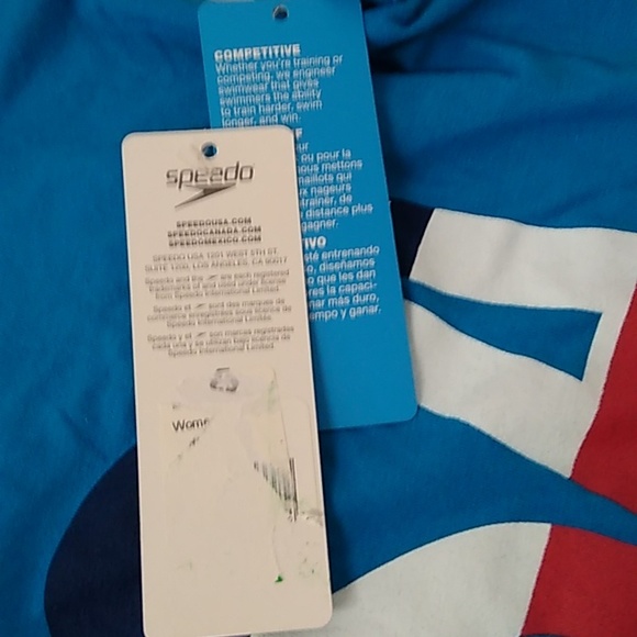 Speedo blue tank top (USA) print on the front - Picture 4 of 5